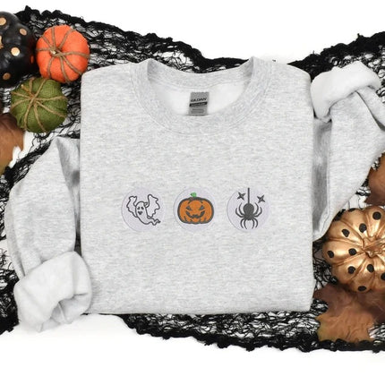 Vintage Halloween Cookies Sweater, Funny Fall Embroidered Sweatshirt