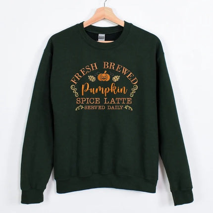 Pumpkin Spiced Latte Fall Sweatshirt, Vintage Halloween Pumpkin Sweatshirt