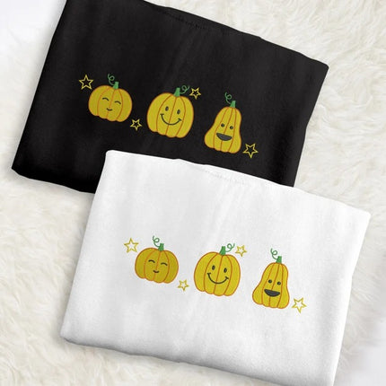 Halloween Trio Pumpkins Sweatshirt, Vintage Halloween Embroidered Sweater
