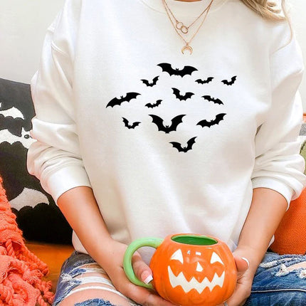 Vintage Bats Sweatshirt, Halloween Bats Printed Sweatshirt, Fall Sweatshirt
