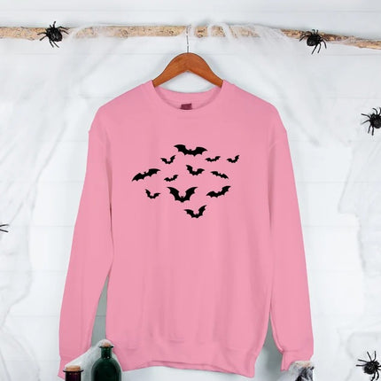 Vintage Bats Sweatshirt, Halloween Bats Printed Sweatshirt, Fall Sweatshirt