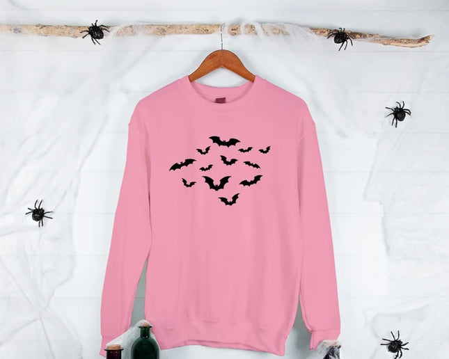 Vintage Bats Sweatshirt, Halloween Bats Printed Sweatshirt, Fall Sweatshirt