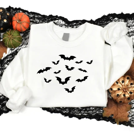 Vintage Bats Sweatshirt, Halloween Bats Printed Sweatshirt, Fall Sweatshirt
