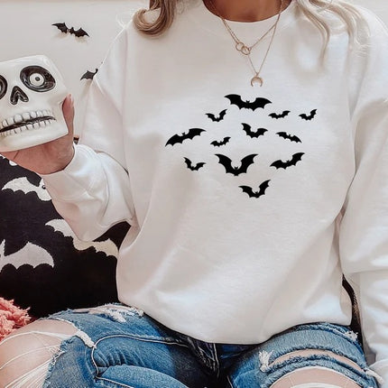 Vintage Bats Sweatshirt, Halloween Bats Printed Sweatshirt, Fall Sweatshirt