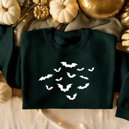Vintage Bats Sweatshirt, Halloween Bats Printed Sweatshirt, Fall Sweatshirt