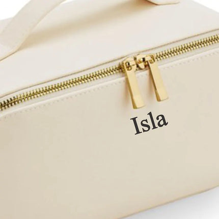 Personalised Leather Jewellery Box, Custom Engraved Travel Jewelry Box for Womens, Bridesmaid Cosmetic Carry Travel Bag, Bridal Party Gifts