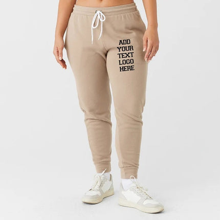 Personalised Text Monogrammed Unisex Joggers, Custom Team Logo Printed Matching Trousers, Comfort Colors Couple Sweatpants, Gift for Partner