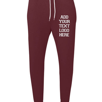 Personalised Text Monogrammed Unisex Joggers, Custom Team Logo Printed Matching Trousers, Comfort Colors Couple Sweatpants, Gift for Partner