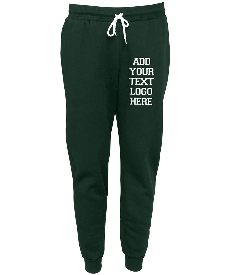 Personalised Text Monogrammed Unisex Joggers, Custom Team Logo Printed Matching Trousers, Comfort Colors Couple Sweatpants, Gift for Partner