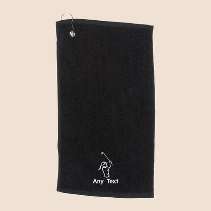 Personalised Embroidered Golf Towels, Custom Golf Monogram Sports Towel, Minimalist Towels Gift for Golf Lover, Birthday Golf Gifts for Dad