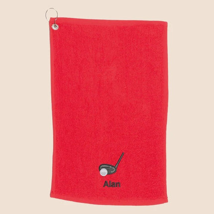 Personalised Embroidered Golf Towels, Custom Golf Monogram Sports Towel, Minimalist Towels Gift for Golf Lover, Birthday Golf Gifts for Dad