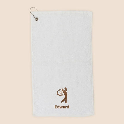 Personalised Embroidered Golf Towels, Custom Golf Monogram Sports Towel, Minimalist Towels Gift for Golf Lover, Birthday Golf Gifts for Dad