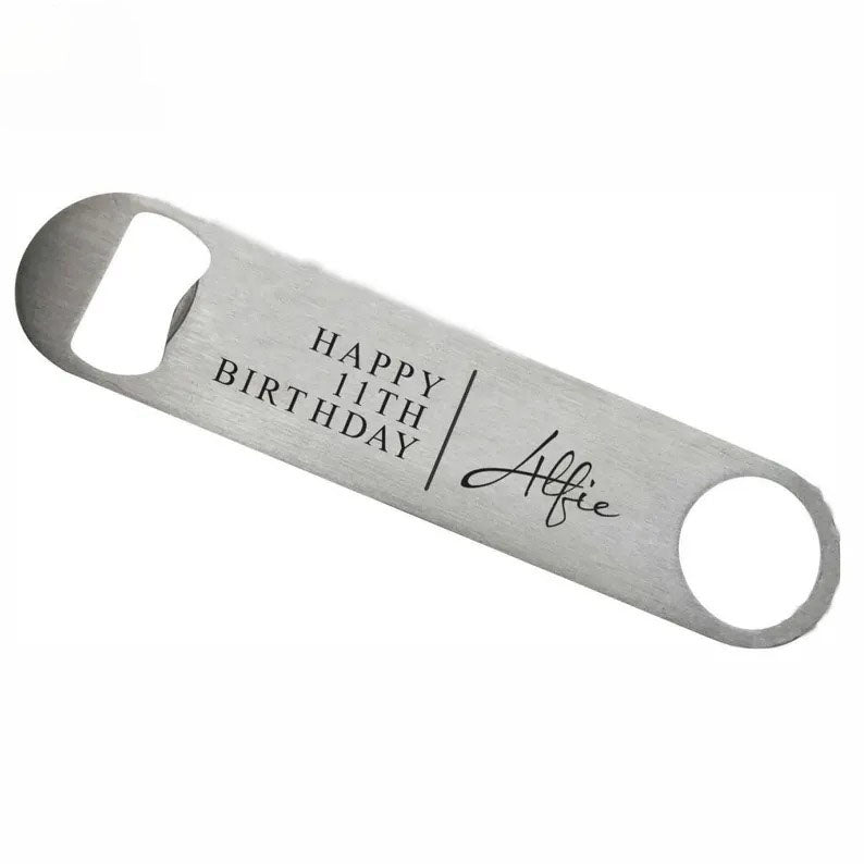 Personalised Birthday Date Bottle Opener, Custom Name Bottle Opener, Wedding Favor Bar Blade Bottle Opener, Birthday Gift, Wedding Essential