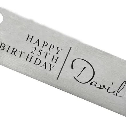 Personalised Birthday Date Bottle Opener, Custom Name Bottle Opener, Wedding Favor Bar Blade Bottle Opener, Birthday Gift, Wedding Essential