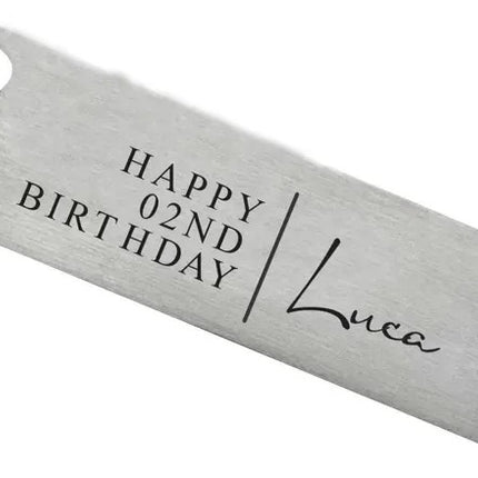 Personalised Birthday Date Bottle Opener, Custom Name Bottle Opener, Wedding Favor Bar Blade Bottle Opener, Birthday Gift, Wedding Essential