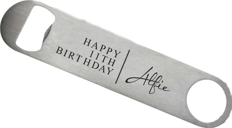 Personalised Birthday Date Bottle Opener, Custom Name Bottle Opener, Wedding Favor Bar Blade Bottle Opener, Birthday Gift, Wedding Essential