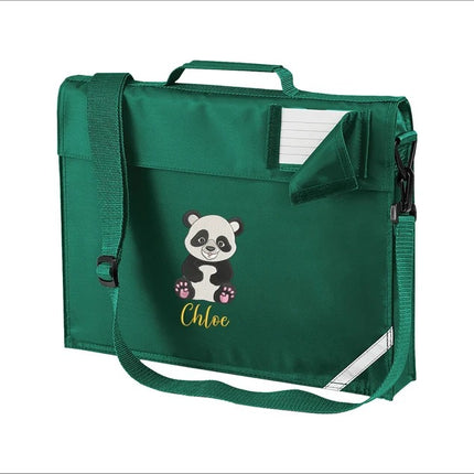 Personalised Book Bags, Embroidered Safari Animals Bags, School Bags for Boys and Girls, Custom Text School Shoulder Bags, Children's Gifts