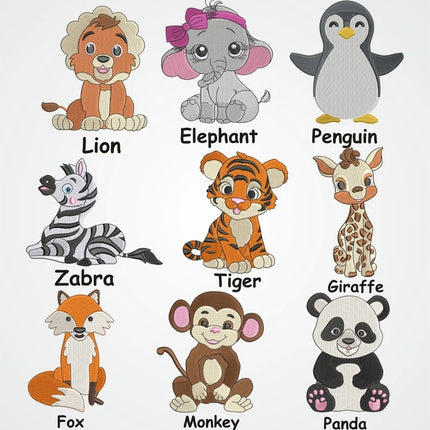Personalised Book Bags, Embroidered Safari Animals Bags, School Bags for Boys and Girls, Custom Text School Shoulder Bags, Children's Gifts