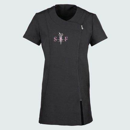 Personalized Beauty Tunics, Custom Text/Logo Printed Half-Sleeve Tunics for Barbers, Hairdressers and Artists, Great Gifts for Beauticians