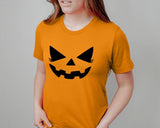 Funny Pumpkin Face Shirt, Halloween Jack o Lantern Printed Shirt, Vintage Fall Matching Adults Tops, Spooky Season, Halloween Party Outfits