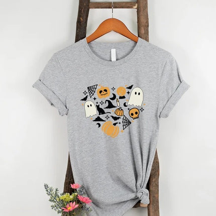 Vintage Halloween Printed T-Shirt, Halloween All Things Shirt, Cute Fall Pumpkin Shirt, Funny Halloween Ghost Tees, Halloween Party Clothing