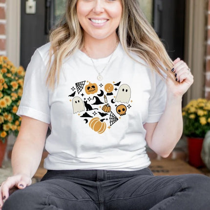 Vintage Halloween Printed T-Shirt, Halloween All Things Shirt, Cute Fall Pumpkin Shirt, Funny Halloween Ghost Tees, Halloween Party Clothing