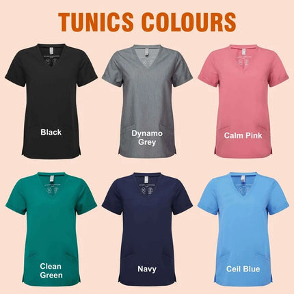 Personalised Logo Any Text Printed Tunics-Beauty Salon Uniform-Aesthetics Workwear-Lash Nail Tech Make up Artist-Custom Barbers Salon Tunic