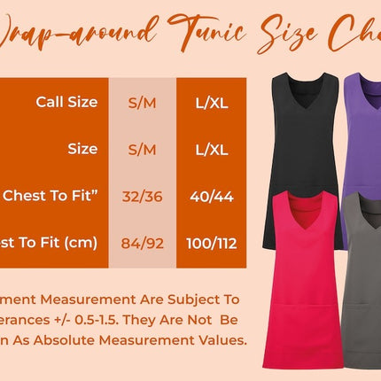 Personalised Tunics, Your Logo/Text Wrap Around Sleeveless Printing Tunic, Custom Hairdresser Makeup Artists Custom Uniform, Beauticians Top