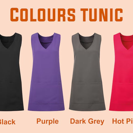 Personalised Tunics, Your Logo/Text Wrap Around Sleeveless Printing Tunic, Custom Hairdresser Makeup Artists Custom Uniform, Beauticians Top