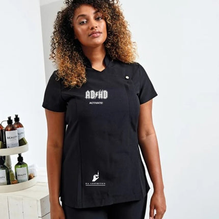 Custom Barbers Salon Tunic, Personalised Logo with Text Printed Tunics