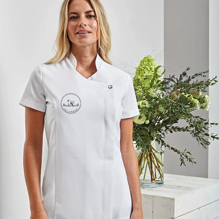Custom Barbers Salon Tunic, Personalised Logo with Text Printed Tunics