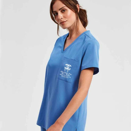 Personalised Logo Any Text Printed Tunics-Custom Barbers Salon Tunic-Beauty Salon Uniform-Aesthetics Workwear-Lash Nail Tech Make up Artist