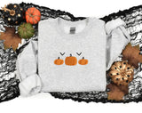 Pumpkins Embroidery Crewneck Sweatshirt, Halloween Jumper, Thanksgiving Pumpkins Unisex Comfy Sweater, Spooky Season Jumper, Halloween Gifts