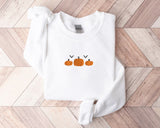 Pumpkins Embroidery Crewneck Sweatshirt, Halloween Jumper, Thanksgiving Pumpkins Unisex Comfy Sweater, Spooky Season Jumper, Halloween Gifts