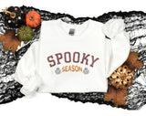 Spooky Season Sweatshirt, Embroidered Halloween Gothic Jumper, Halloween Season Crewneck Sweater, Autumn Fall Clothing, Halloween Party Gift