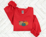 Pumpkin Sweatshirt, Embroidered Thanksgiving Pumpkin Jumper, Halloween Gifts, Spooky Season Sweaters, Halloween Party Family Matching Outfit