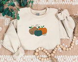 Pumpkin Sweatshirt, Embroidered Thanksgiving Pumpkin Jumper, Halloween Gifts, Spooky Season Sweaters, Halloween Party Family Matching Outfit