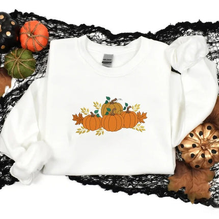 Spooky Season Pumpkins Jumper, Embroidered Halloween Sweatshirt, Spooky Season Halloween Unisex Jumper, Autumn Top, Halloween Party Gifts