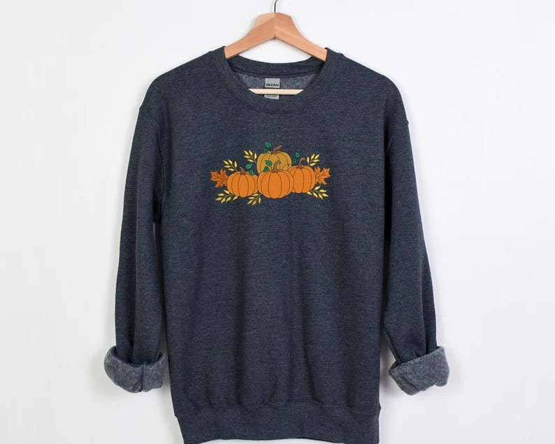 Spooky Season Pumpkins Jumper, Embroidered Halloween Sweatshirt, Spooky Season Halloween Unisex Jumper, Autumn Top, Halloween Party Gifts