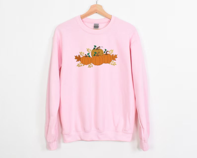 Spooky Season Pumpkins Jumper, Embroidered Halloween Sweatshirt, Spooky Season Halloween Unisex Jumper, Autumn Top, Halloween Party Gifts