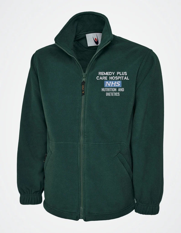 NHS Fleece Custom Embroidered Jacket, Personalised Name/Hospital Department Jacket, Hospital Staff Uniform, Healthcare Staff Special Offer