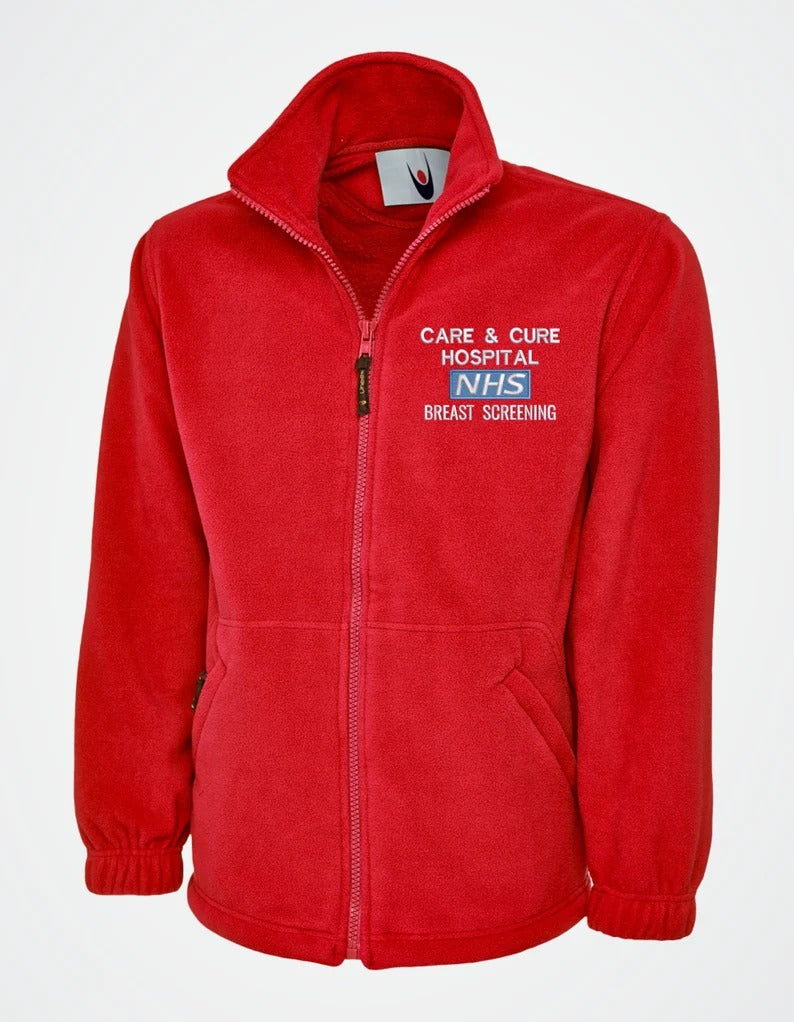 NHS Fleece Custom Embroidered Jacket, Personalised Name/Hospital Department Jacket, Hospital Staff Uniform, Healthcare Staff Special Offer