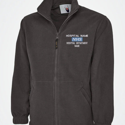 NHS Fleece Custom Embroidered Jacket, Personalised Name/Hospital Department Jacket, Hospital Staff Uniform, Healthcare Staff Special Offer