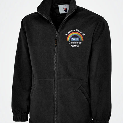 Personalised NHS Rainbow Fleece Jacket, Embroidered Hospital Department Name Jacket, Healthcare Staff NHS Zip up Uniform