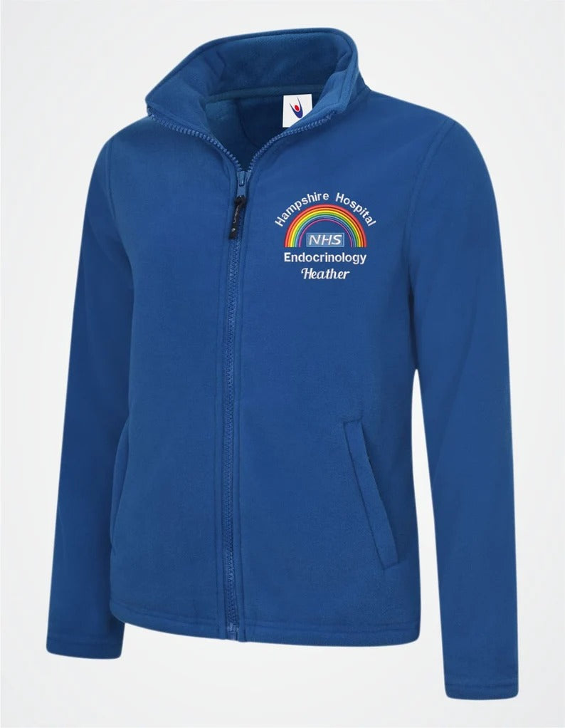 Embroidered Ladies Rainbow Fleece Jackets, Personalised Name/hospital Department Nurse Jackets, Healthcare Workers Uniform, Gift for Doctors