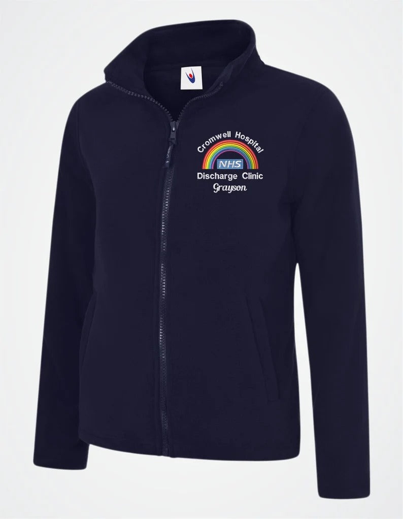 Embroidered Ladies Rainbow Fleece Jackets, Personalised Name/hospital Department Nurse Jackets, Healthcare Workers Uniform, Gift for Doctors