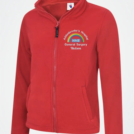 Embroidered Ladies Rainbow Fleece Jackets, Personalised Name/hospital Department Nurse Jackets, Healthcare Workers Uniform, Gift for Doctors