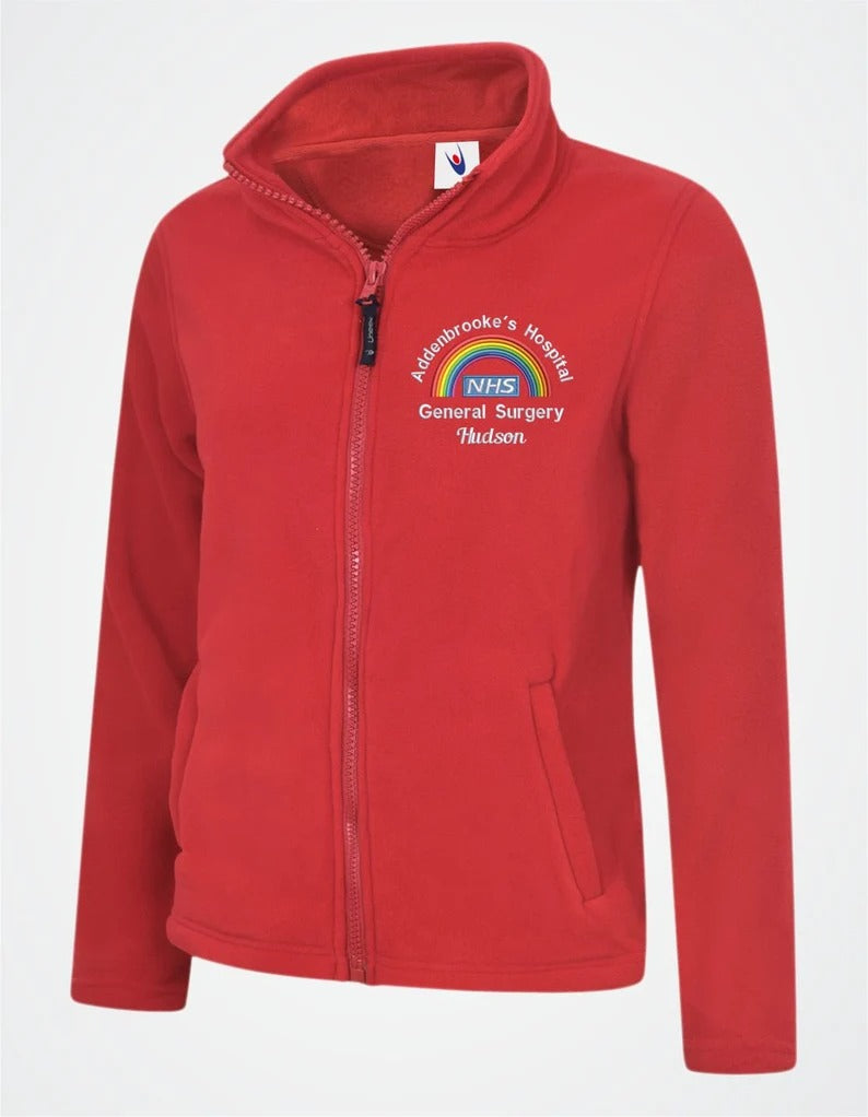 Embroidered Ladies Rainbow Fleece Jackets, Personalised Name/hospital Department Nurse Jackets, Healthcare Workers Uniform, Gift for Doctors