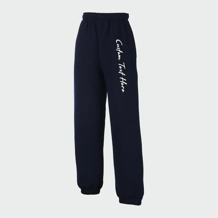 Personalised Text and Logo Printed Joggers, Custom Kids School & Sports Jogs Pants