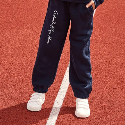 Personalised Text and Logo Printed Joggers, Custom Kids School & Sports Jogs Pants